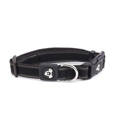 Double Layer Reflective Mesh Collar-Black-Large
