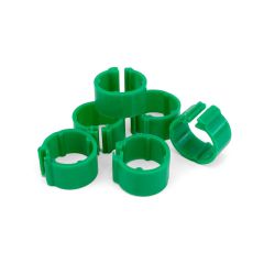 Poultry Leg Rings 12mm - Suit Pheasants & Bantams 24 Pack-Green