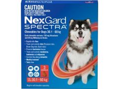 Nexgard Spectra Chews Wormer, Flea & Tick Treatment-30-60Kg - 3 Pack