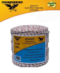 Thunderbird Equirope 400mt x 4.5mm Electric Fence Rope