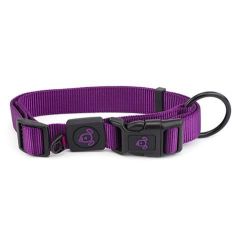 Bainbridge Nylon Dog Collar Premium-Purple-Large