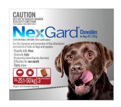 NexGard Chewable Flea & Tick Treatment -25-50Kg 6 Pack