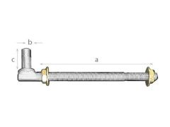 Gallagher Through Post Gudgeons - Various Sizes -A (350mm) B (20mm) C (70mm)* *Long pin with 8mm hole