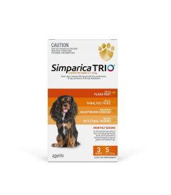 Simparica TRIO Chews For Small Dogs 5.1-10Kg 3pk