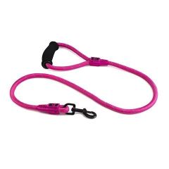 Reflective Rope Dog Lead with Foam Handle -Pink