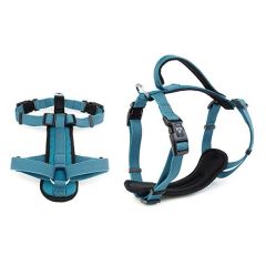 Premium Sport Dog Harness with Safety Handle - L - Blue