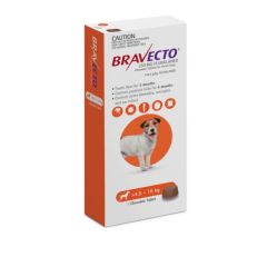 Bravecto Chew Dog Small 4.5-10kg Orange 2 pack