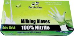 Long and Extra Thick Nitrile Milking Gloves Various Sizes-Medium