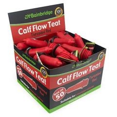 Bainbridge Calf Flow Teat - Threaded Red Box of 50