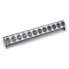 Galvanised Poultry Feeding Trough - Chicks 24 Hole