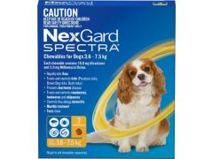 Nexgard Spectra Chews Wormer, Flea & Tick Treatment-3.5-7.5Kg - 3 Pack