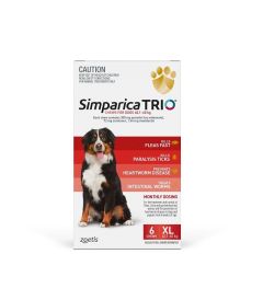 Simparica TRIO Chews For Large Dogs 40.1-60Kg 6pk
