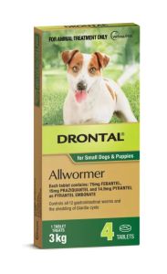 Drontal For Small Dogs 4 Tablets