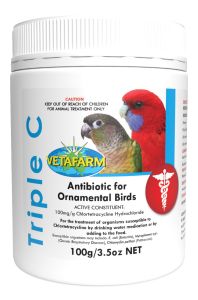 Vetafarm Triple C Antibiotic for Ornamental Birds-100g