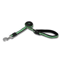 Double Layer Reflective Mesh Cafe Lead - 2.5cm x 120cm Green