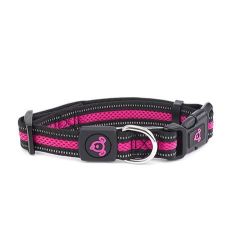 Double Layer Reflective Mesh Collar-Pink-Large