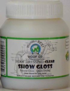 Worlds Best Hoof Oil Show Gloss Clear 125ml