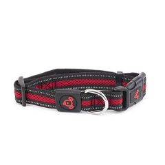 Double Layer Reflective Mesh Collar-Red-Small