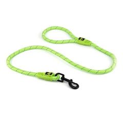 Reflective Rope Dog Lead with Rope Clip -Green