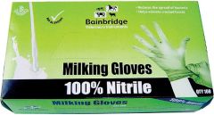 Nitrile Milking Gloves Various Sizes -Medium