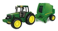 John Deere Toy 1:16 Big Farm Tractor with Baler Value Set