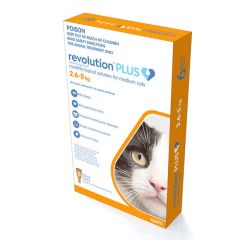 Revolution Plus Medium Cat Orange 6 Pack 2.6-5kg