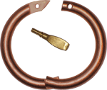 Bull Nose Ring 3" Copper