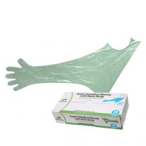 Shoulder Length Gloves with Protector/Strap 50 pk