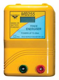 Thunderbird MB255 Mains or Battery Powered Energiser 25km