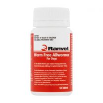 Ranvet's Allwormer Tablets For Up To 10kg Dogs 50 Tablets