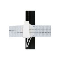Steel Post Insulator To Suit 40mm Tape (White) 25 pack