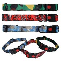 Dog Collar Printed Nylon 35-60cm