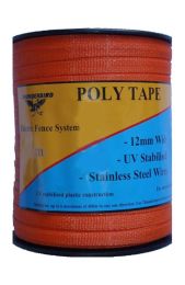 Thunderbird Orange Electric Fence Poly Tape 400 Meter Reel