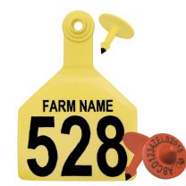 Zee Tag Orange Post Breeder Tags with MAXI Matching Management Tags