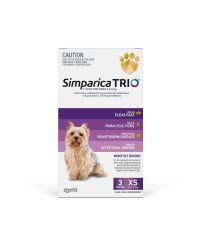 Simparica Trio for dogs 2.6-5Kg Purple 3 pack