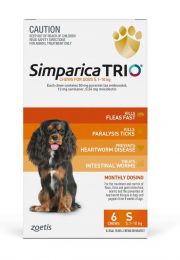 Simparica TRIO Chews For Large Dogs 5.1-10kg 6pk