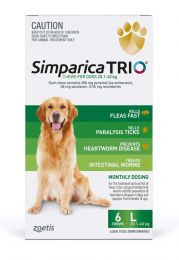Simparica TRIO Chews For Large Dogs 20.1-40kg 6pk