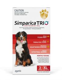 Simparica TRIO Chews For Extra Large Dogs 40.1-60kg 3pk