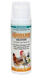 PHARMACHEM Piperazine Solution Roundworm Control In Pigs, Chickens & Birds -250mL