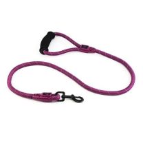 Reflective Rope Dog Lead with Foam Handle -Purple