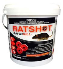 iO Ratshot Red Rapid Kill Rat & Mice Poison Bait Blocks 2kg