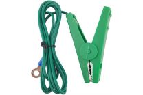 Electric Fence Green Lead with Ring and Alligator Clip