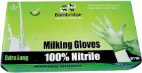 Long Nitrile Milking Gloves Various Sizes -Medium