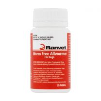Ranvet's Allwormer Tablets For Up To 10kg Dogs 25 Tablets