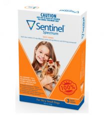 Sentinel Spectrum For Very Small Dogs up to 4 kg 3 Pack
