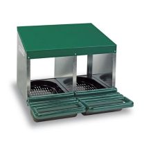 Nesting Box  Metal Closed Rollaway (Double Hole)