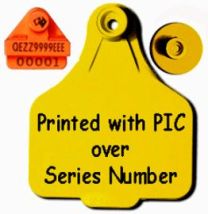 Leader Orange Post Breeder HDX NLIS Tags with Size 4 Management Tags
