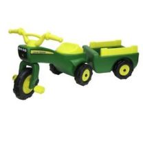 John Deere Toy Pedal Trike & Wagon