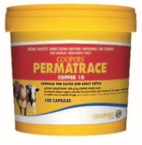 Coopers Permatrace Copper 10 Pellets For Cattle - 100 Capsules