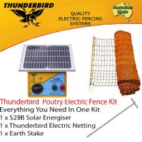 Thunderbird Electric Fence 50mt Poultry Netting Kit